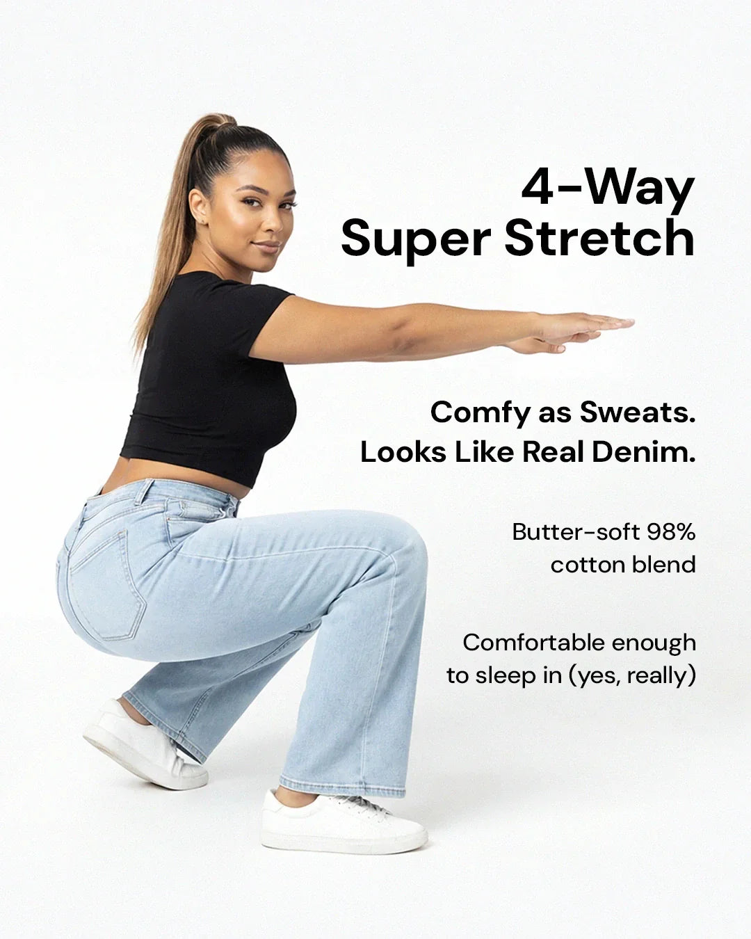 Remerie - Mid Rise BBL Wide Leg Jeans
