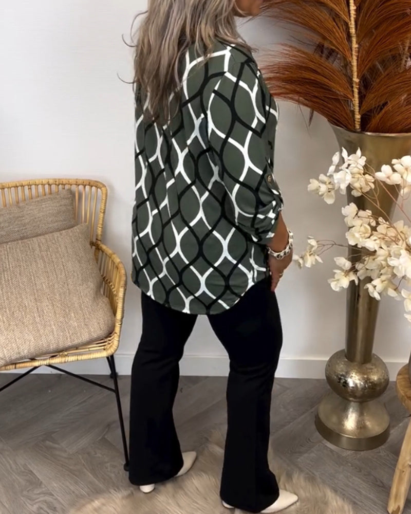 Alisha - Graphic Print Blouse